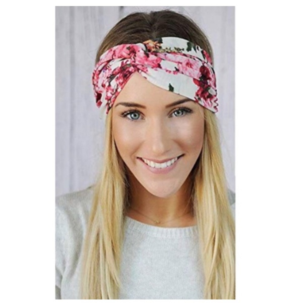 Floral Butterfly Colorful Twist Stretch Headband - Picture 2 of 2